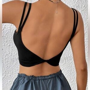 Black Cross Back Tank